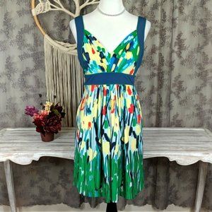 BCBG MaxAzria floral spring empire waist dress